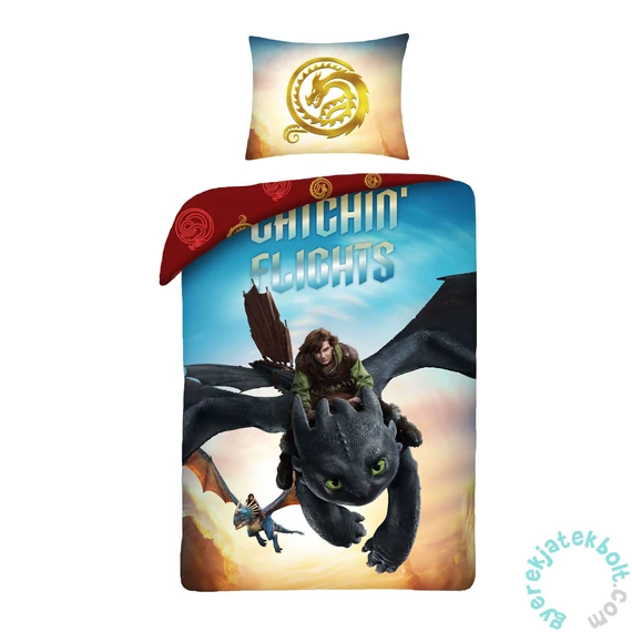 Így neveld a sárkányodat ágyneműhuzat szett - Flights (HTTD-8613BL)