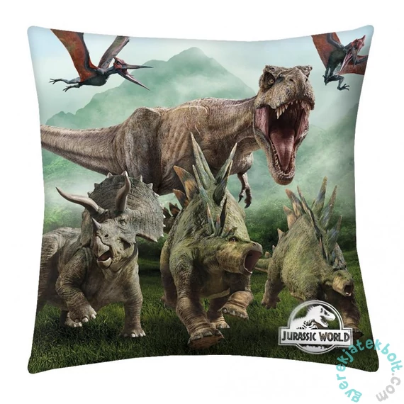 Jurassic World párna - Menekülés a T-Rex elől - 40 x 40 cm-es (JW-0221C)
