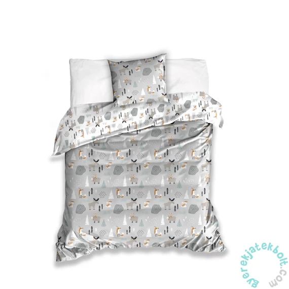 Karácsonyi mintás ágyneműhuzat szett - Erdei állatok