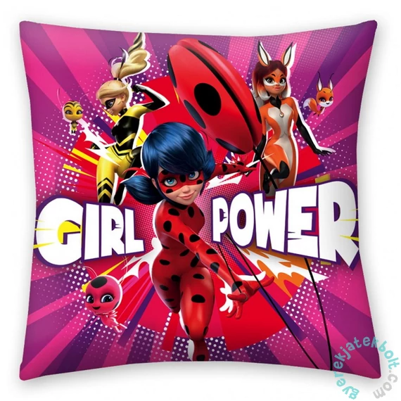 Miraculous Katicabogár párna - Girl Power - 40 x 40 cm-es