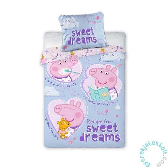 Peppa malac ovis ágyneműhuzat szett - Sweet Dreams kék