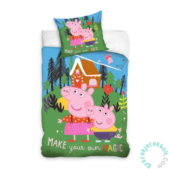Peppa malac ágyneműhuzat szett - Peppa és Zsoli az erdőben