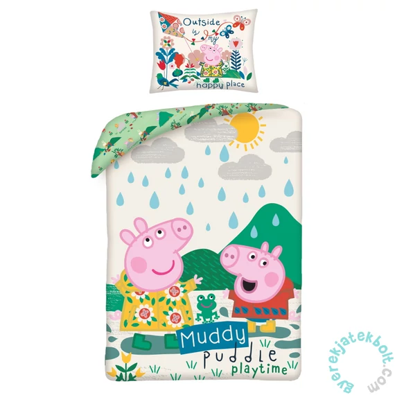 Peppa malac ágyneműhuzat szett - Muddy Puddle Playtime