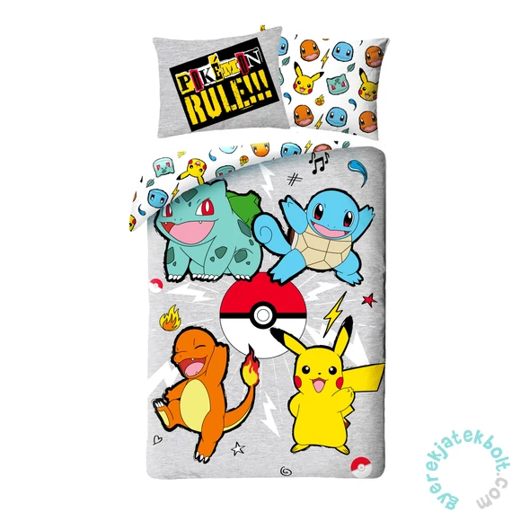 Halantex - Pokémon ágyneműhuzat szett - 140 x 200 + 70 x 90 cm (POK-472BL)