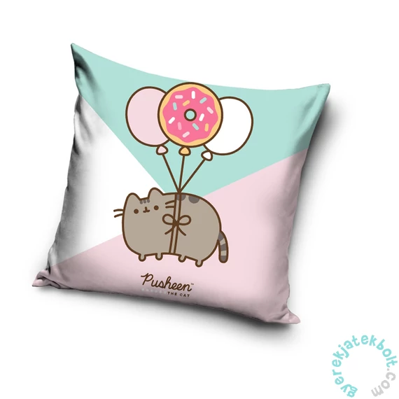 Pusheen cicás párnahuzat - Donut - 40 x 40 cm