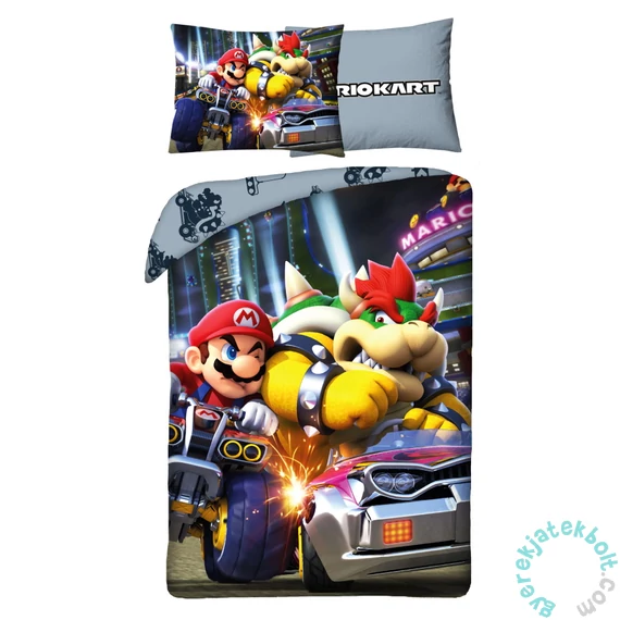Super Mario Kart ágyneműhuzat szett - Mario és Bowser versengése