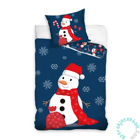 Téli mintás ágyneműhuzat szett - Hóember
