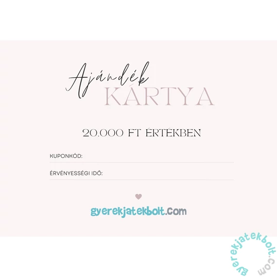 Ajándékkártya - 20.000 Ft értékben