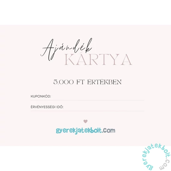Ajándékkártya - 5.000 Ft értékben