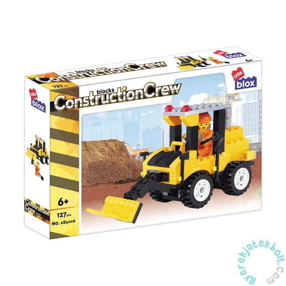 AlleBlox - ConstructionCrew Munkagépek 127 db-os építőkocka játékszett (AB5008)