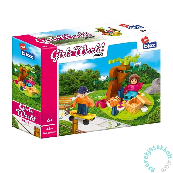AlleBlox - Girls World Piknik 45 db-os építőkocka játékszett (AB6027)