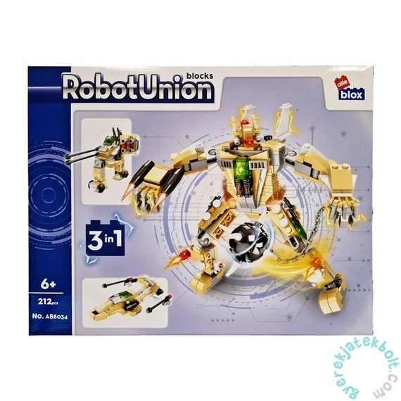 AlleBlox - Robot Union Robot bézs 201-223 db-os építőkocka játékszett (AB8034)