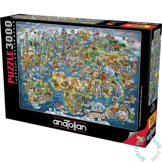 Anatolian 3000 db-os puzzle - Wonderful World Map (4923)