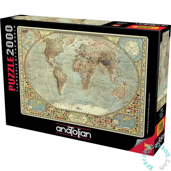 Anatolian 2000 db-os puzzle - World Map (3935)