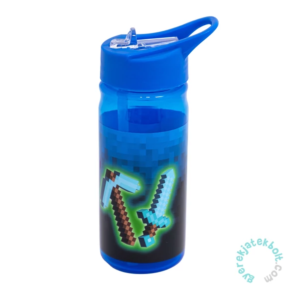 Aqua Pure szívószálas műanyag kulacs - 450 ml - Blue Pixel (511025003)