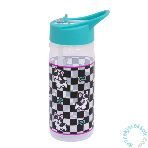 Aqua Pure szívószálas műanyag kulacs - 450 ml - Cute Puppy (511025011)