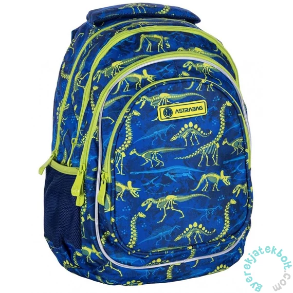 Dinoszauruszos ergonomikus iskolatáska, hátizsák - 4 rekeszes - Astrabag
