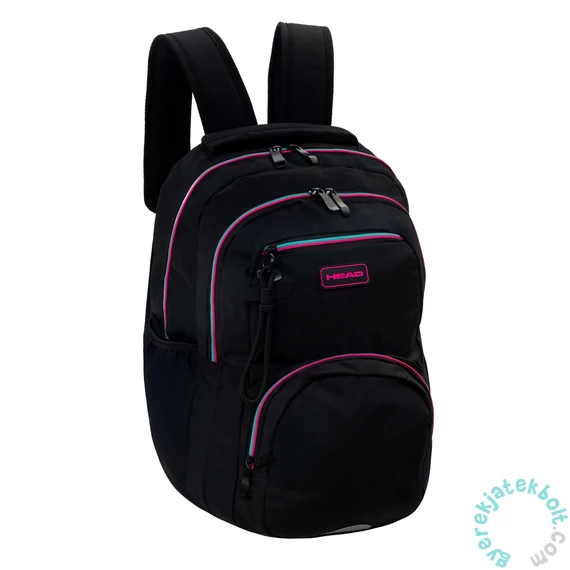  Head Black ergonomikus iskolatáska, hátizsák - 3 rekeszes - 44 cm - Pink, Mint (502026028)