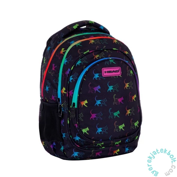 Rainbow Kitty cicás ergonomikus iskolatáska, hátizsák - 3 rekeszes - Astrabag