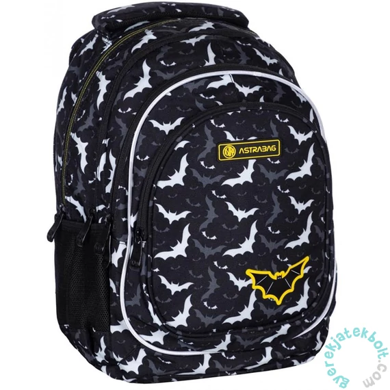 Night Bats ergonomikus iskolatáska, hátizsák - 4 rekeszes - Astrabag