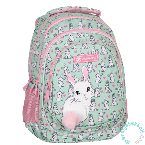 Lovely Bunny nyuszis ergonomikus iskolatáska, hátizsák - 4 rekeszes - Astrabag