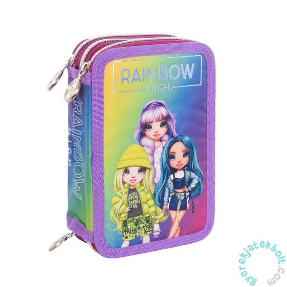 Rainbow High felszerelt 3 emeletes tolltartó - Silver - Astrabag