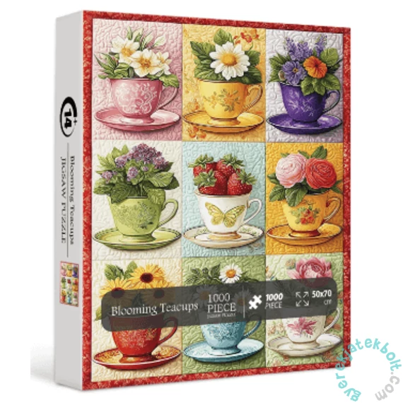 Bboldin 1000 db-os puzzle - Blooming Teacups (PT-1139)
