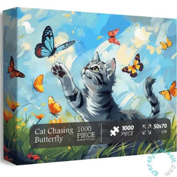 Bboldin 1000 db-os puzzle - Cat Chasing Butterfly (Z-488)