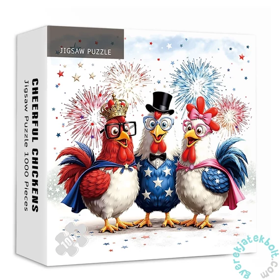 Bboldin 1000 db-os puzzle - Cheerful Chickens (PT-1251)