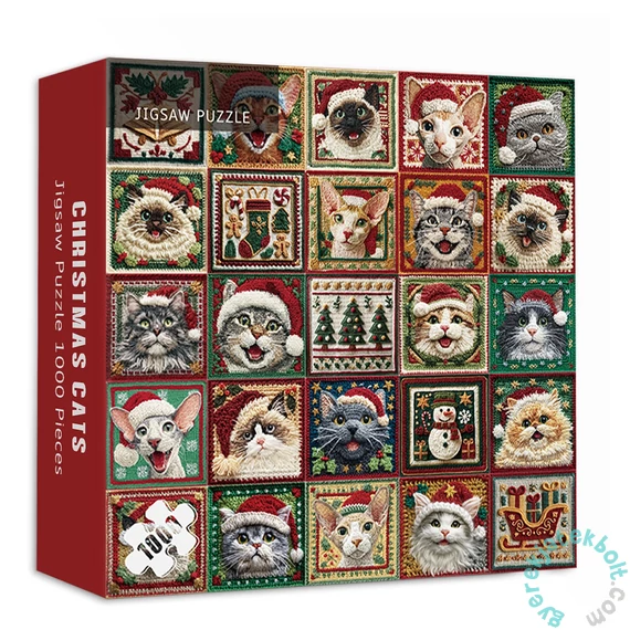 Bboldin 1000 db-os puzzle - Christmas Cats (PT-481)