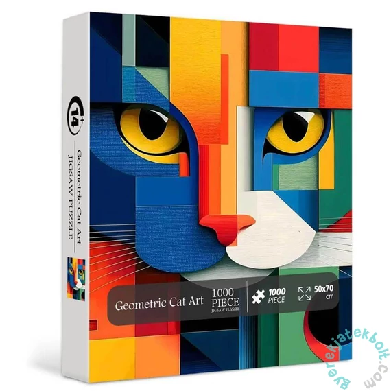 Bboldin 1000 db-os puzzle - Geometric Cat Art (PT-747)