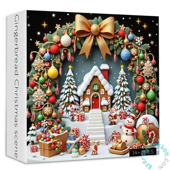 Bboldin 1000 db-os puzzle - Gingerbread Christmas Scene (PT-686)