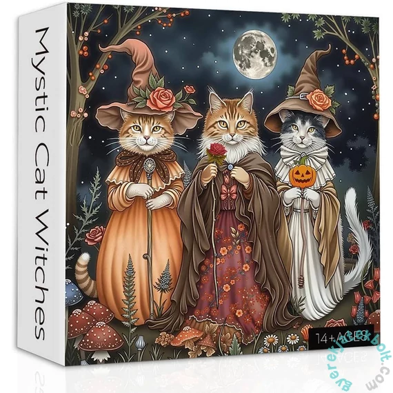 Bboldin 1000 db-os puzzle - Mistic Cat Witches (PT-341)