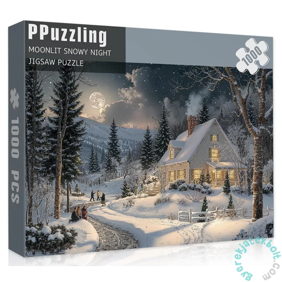 Bboldin 1000 db-os puzzle - Moonlit Snowy Night (PT-920)