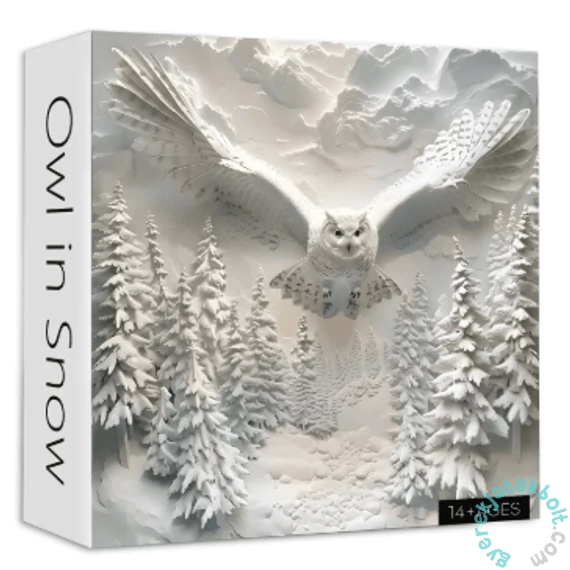 Bboldin 1000 db-os puzzle - Owl in Snow (PT-834)