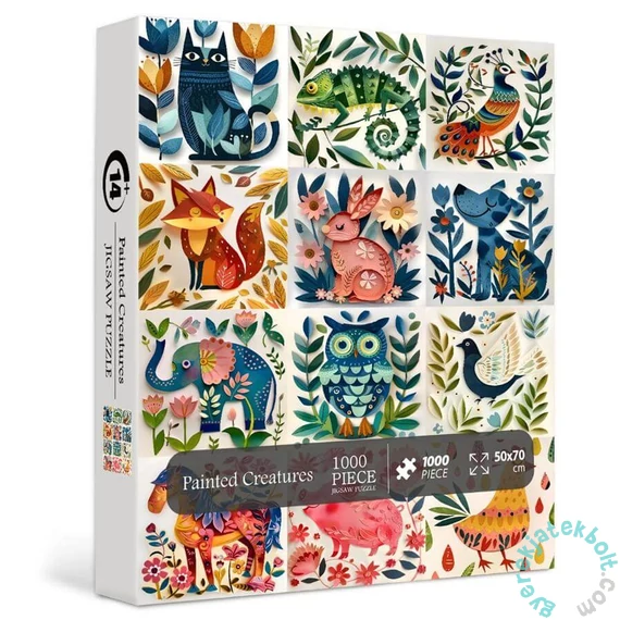 Bboldin 1000 db-os puzzle - Painted Creatures (PT-1259)