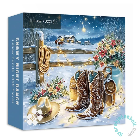 Bboldin 1000 db-os puzzle - Snowy Night Ranch (PT-952)