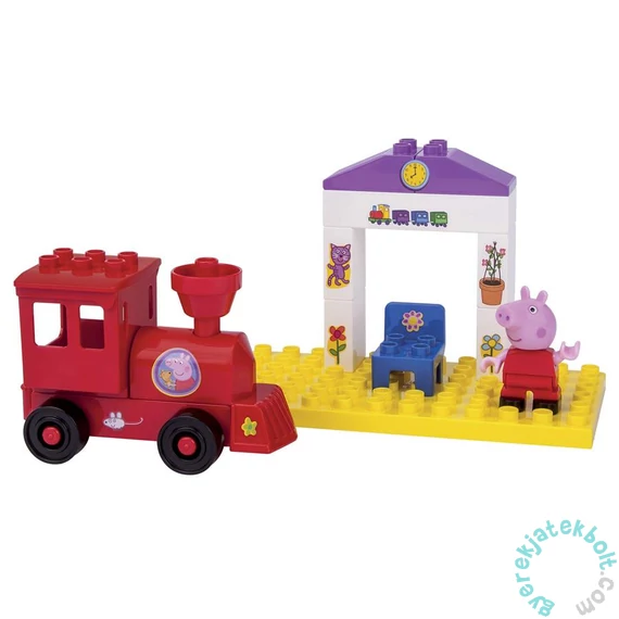 Play Big Bloxx Peppa malac - Mini vasútállomás építőszett (57072)