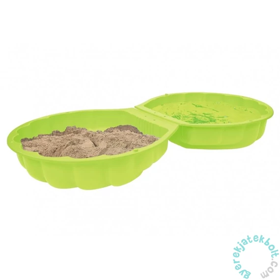 Kétrészes kagyló formájú homokozó - Zöld (800007723)