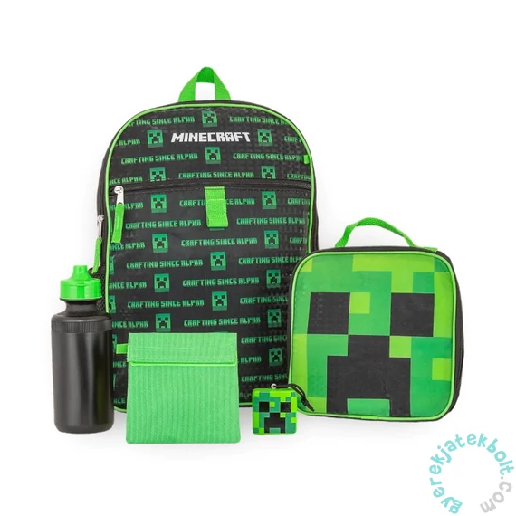 Minecraft iskolatáska szett - 5 részes