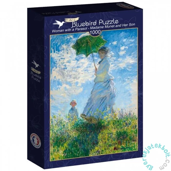 Bluebird 1000 db-os Art by puzzle - Claude Monet - Woman with a Parasol - Madame Monet and Her Son (60236)
