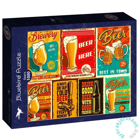 Bluebird 90258 - Beers - 1000 db-os puzzle