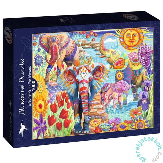 Bluebird 1000 db-os puzzle - Elephants in the Garden (90367)