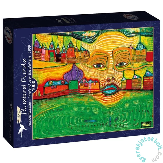 Bluebird 1000 db-os puzzle - Hundertwasser - Irinaland over the Balkans, 1969 (60257)