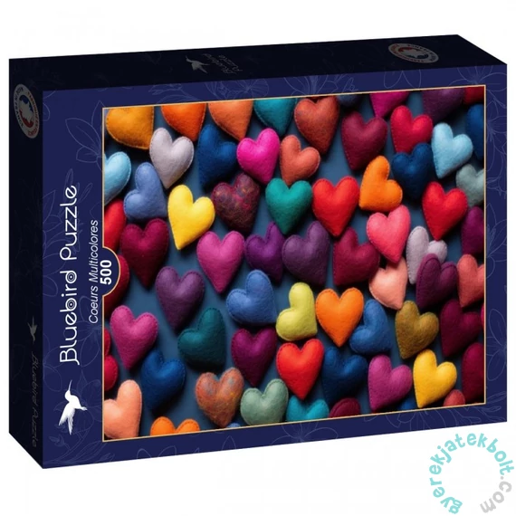Bluebird 500 db-os puzzle - Coeurs Multicolores (90546)