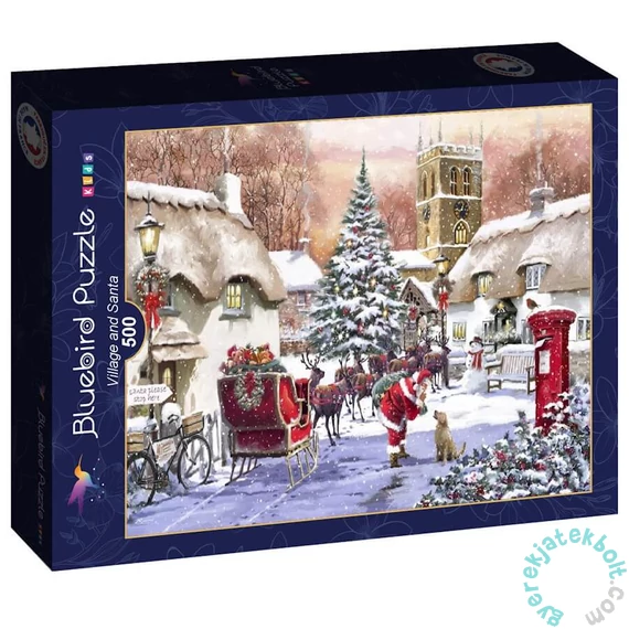 Bluebird 500 db-os puzzle - Village and Santa (90537)