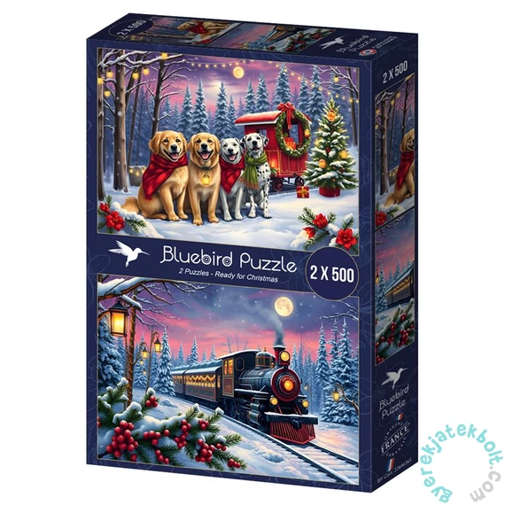 Bluebird 2 x 500 db-os puzzle - Christmas is Coming (91101)