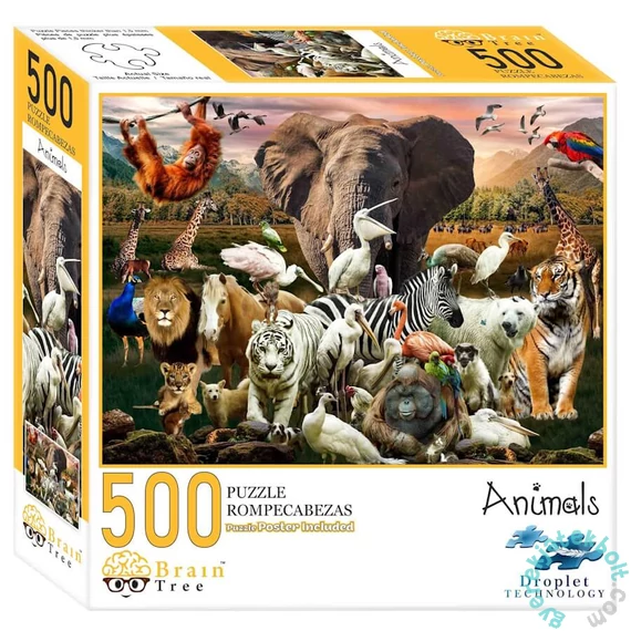 Brain Tree 500 db-os puzzle - Animals  (2202001)