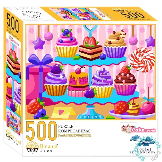 Brain Tree 500 db-os puzzle - Cake World  (2202002)