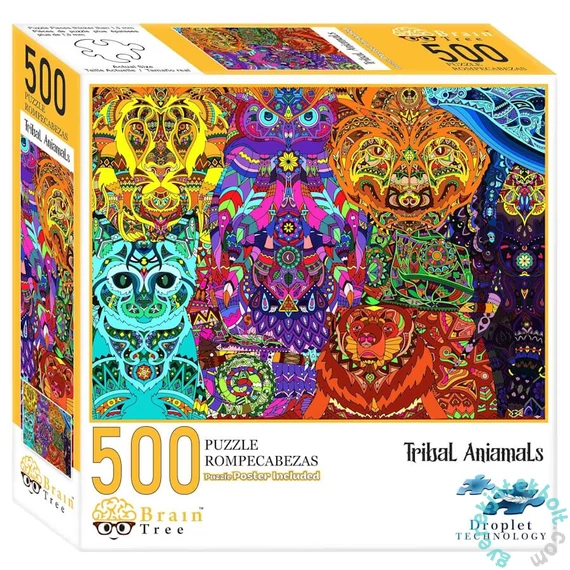 Brain Tree 500 db-os puzzle - Tribal Animals  (2202010)